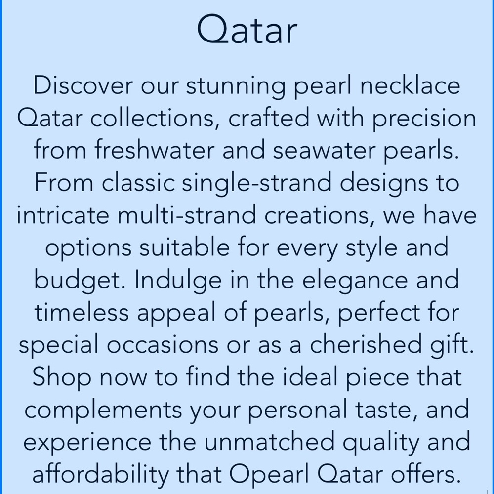 BRAND NEW  “OPEARL QATAR ELEGANT CREAM PEARL NECKLACE - Picture 7 of 9